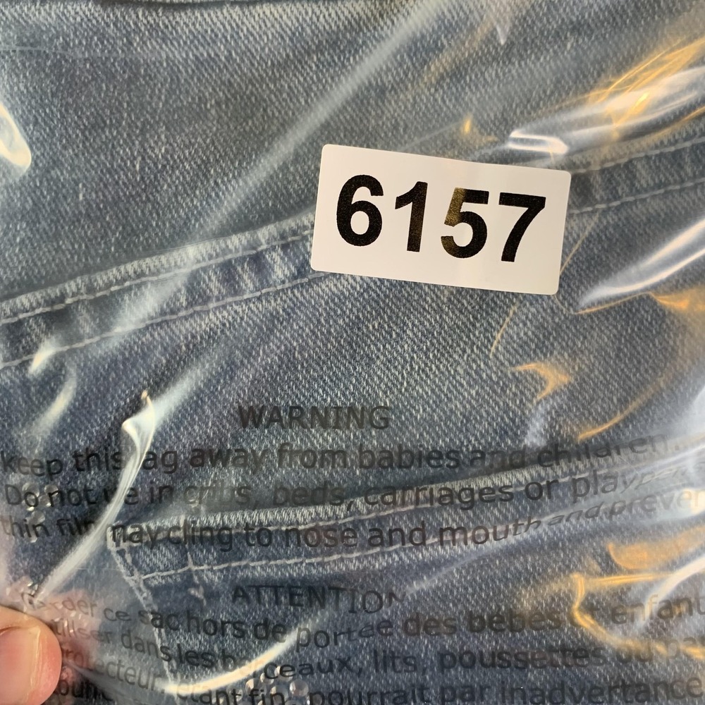 Juicy Couture Lunita Wide Leg Jeans Juniors 7/28 Blue Wash High Rise Rhinestone - Picture 16 of 16